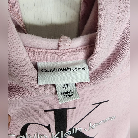 Calvin Klein Pink Toddler Hoddie Size 4T - Picture 3 of 8